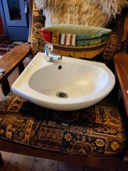 Photo of free Corner washbasin and tap (Middleton in Teesdale DL12) #1