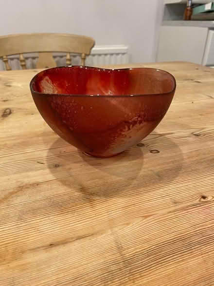 Photo of free Red glass bowl - small (Potters Bar EN6) #1