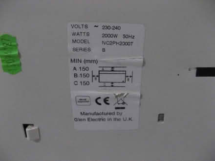 Photo of free Wall mounted Glen electric convection heater (Verwood BH31) #2