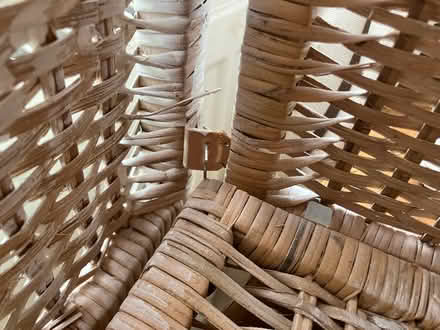Photo of free 2 wicker basket storage boxes (BR1) #2