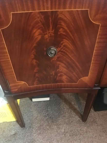 Photo of free BEVAN FUNNELL reprodux. Flame mahogany serpentine sideboard (Grange-over-Sands LA11) #4