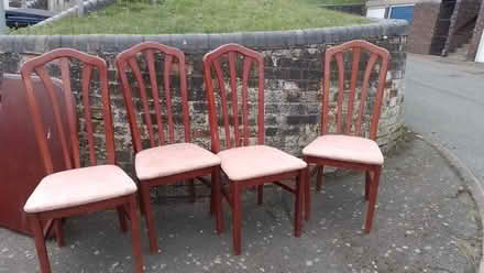 Photo of free 4 tall backed dining chairs (Lakenham NR1) #1