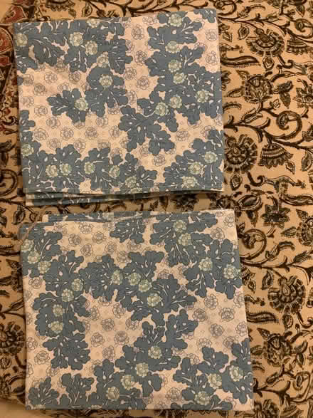 Photo of free Pair of blue flower curtains (New Malden, KT3) #4