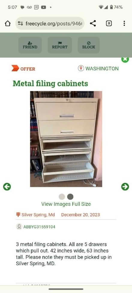 Photo of free Lateral filing cabinets & bookshelf (Cobblestone Dr, Silver Spring) #1