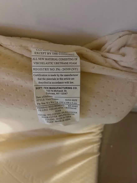 Photo of free Therapedic mattress topper King (Sarasota, FL) #2