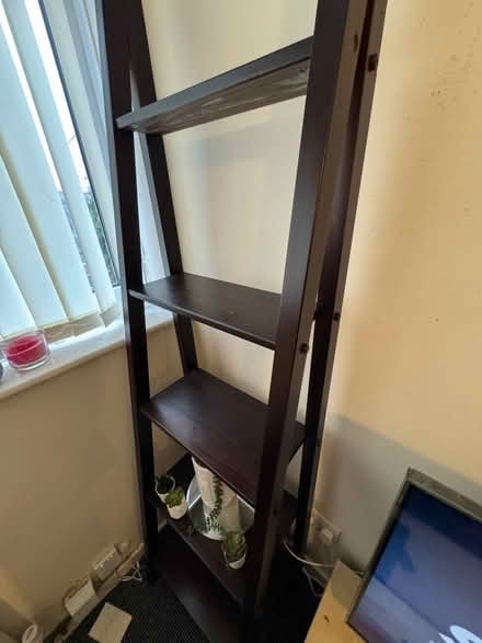 Photo of free Tall wood shelf (Gedling NG4) #1