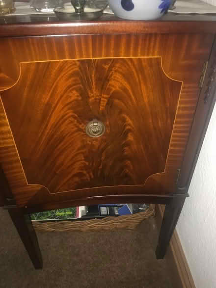 Photo of free BEVAN FUNNELL reprodux. Flame mahogany serpentine sideboard (Grange-over-Sands LA11) #2