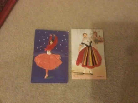 Photo of free Two fabric embellished postcards (Poplars SG2) #1