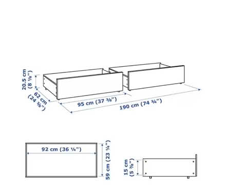 Photo of free IKEA Malm under bed drawers (Edinburgh) #3
