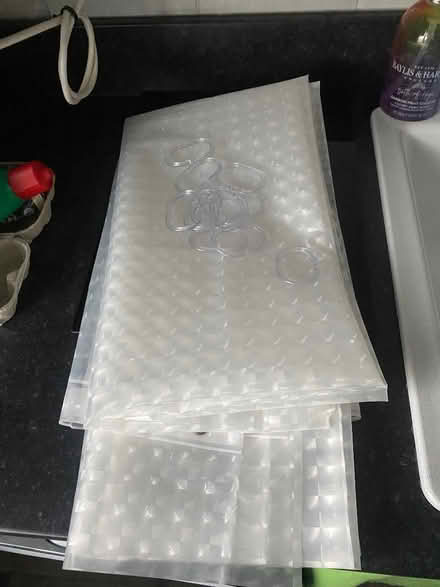 Photo of free Shower curtain and all hooks (Meadow Rise NE5) #3