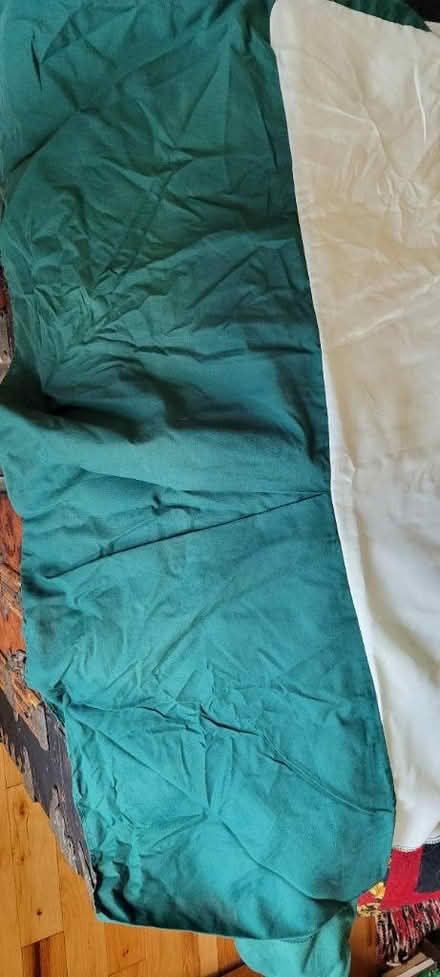 Photo of free Dark green pleated queen bed skirt (El Sobrante) #1