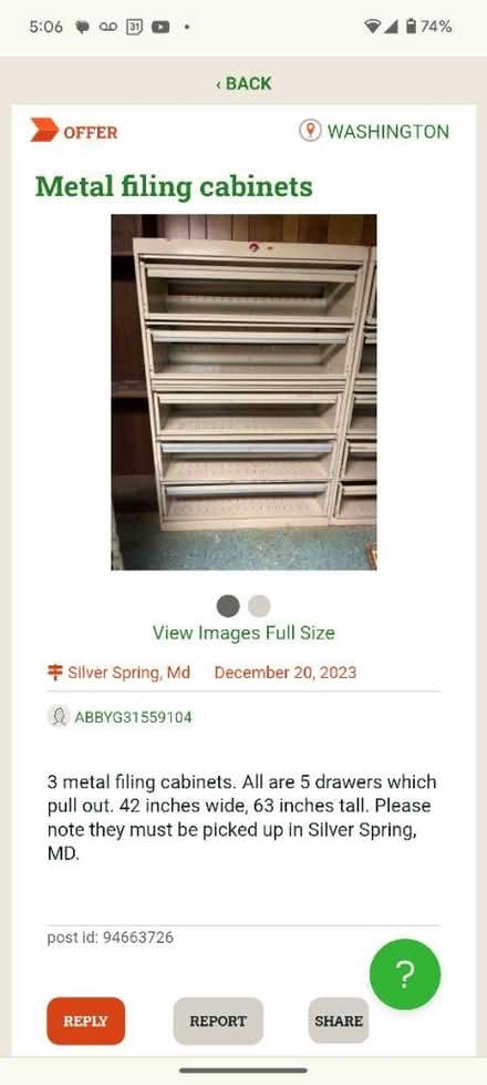 Photo of free Lateral filing cabinets & bookshelf (Cobblestone Dr, Silver Spring) #2