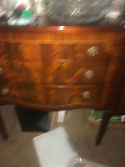 Photo of free BEVAN FUNNELL reprodux. Flame mahogany serpentine sideboard (Grange-over-Sands LA11) #1