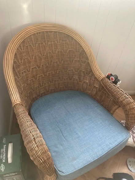 Photo of free Large wicker armchair (Victoria park CF5) #1