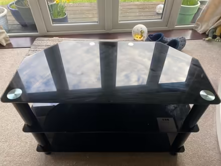 Photo of free Black TV stand (Broughton PR3) #2