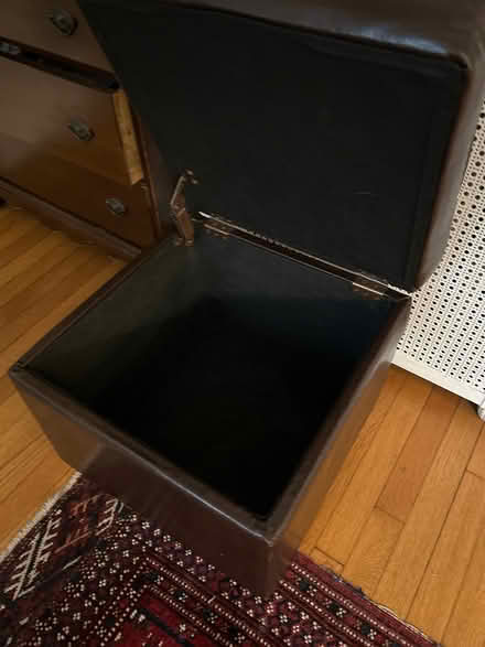 Photo of free Leather storage ottoman (Chevy Chase DC) #2