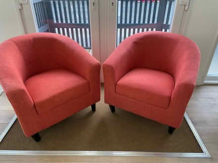 Photo of free x2 Orange Tub Chairs WV2 4DH (Wolverhampton) #1