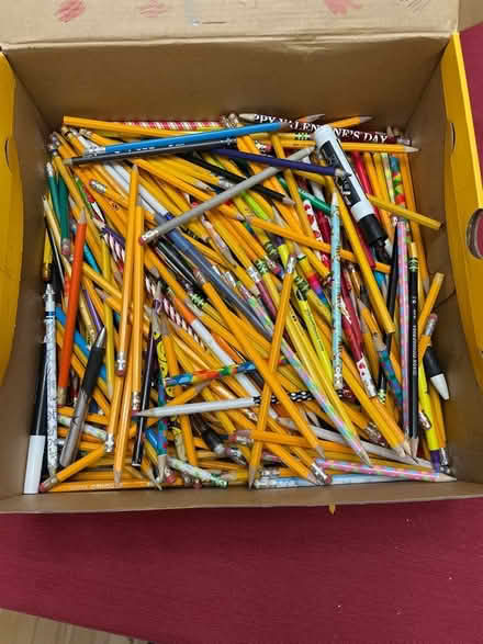 Photo of free Box of Pencils & Pens (Providence Subdivision, Elgin) #1