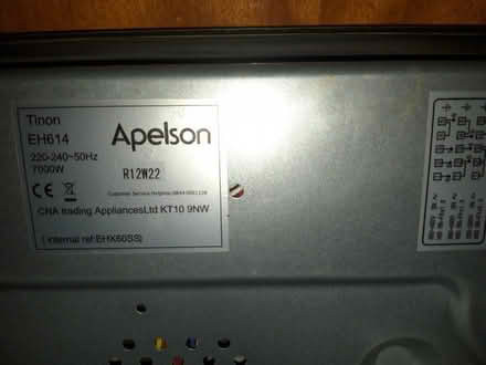 Photo of free Apelson 4-plate 7Kw electric hob 57x50x5cm (Purley CR8) #4