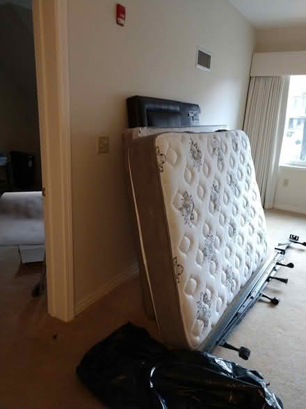 Photo of free Full headboard and mattress (Winchester, MA) #4