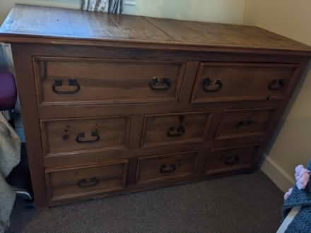 Photo of free Solid wood chest of drawers and two bed side tables (Hersham KT12) #2