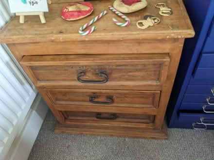 Photo of free Solid wood chest of drawers and two bed side tables (Hersham KT12) #1