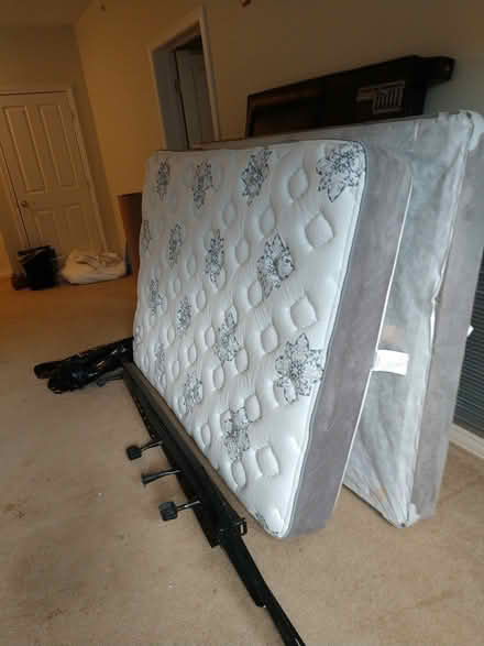 Photo of free Full headboard and mattress (Winchester, MA) #3