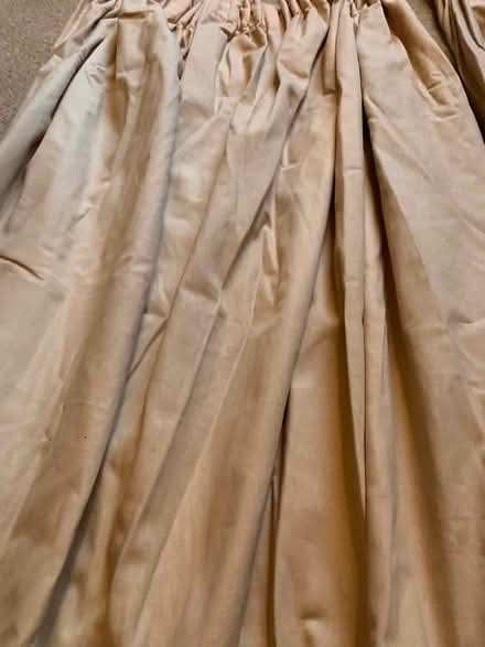 Photo of free Pair cream lined curtains and rail (GL53) #3