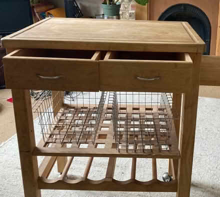 Photo of free wooden kitchen trolley w. storage 4 pick up nr bton station (West Hill BN1) #3
