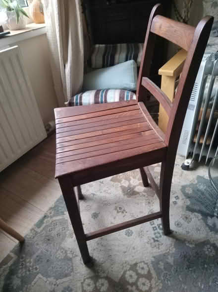 Photo of free Wooden Perch Chair/Stool (East Hoathly BN8) #2