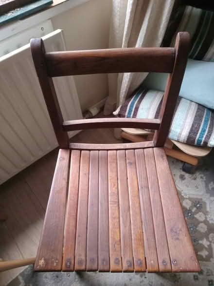 Photo of free Wooden Perch Chair/Stool (East Hoathly BN8) #1