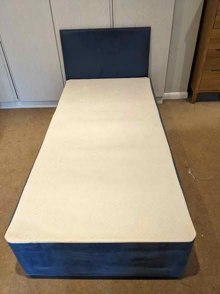 Photo of free Single Divan Bed with Headboard (Horsell GU21) #3