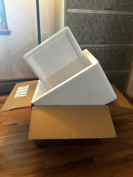 Photo of free Reuse? Styrofoam chest and box (North Lakewood) #1