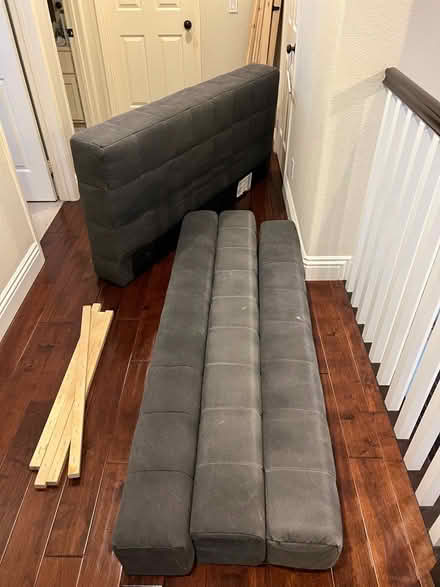 Photo of free Full Sz Pottery Barn Upholstery Bed (Melinda Rd and Santa Marg Pkwy) #4