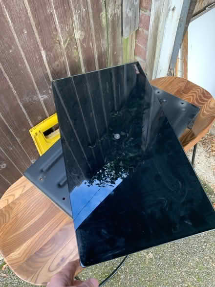 Photo of free Glass top swivel TV/ Monitor stand (Wallington) #1