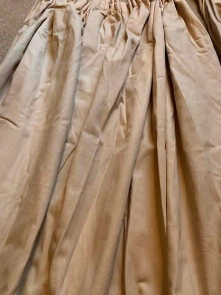Photo of free Pair cream lined curtains and rail (GL53) #1