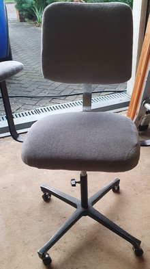 Photo of free Small grey desk chair with arms (Woking, Mayford) #1