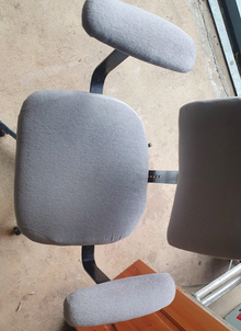 Photo of free Small grey desk chair with arms (Woking, Mayford) #3