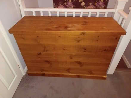 Photo of free Large wooden blanket box (Ashford) #1