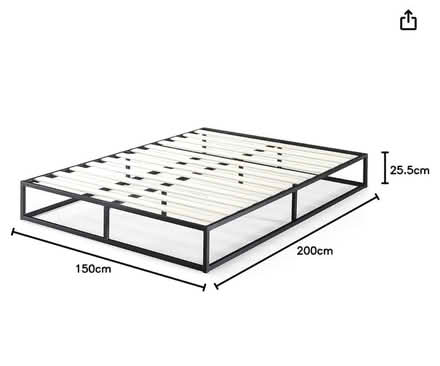 Photo of free Black metal king size bed frame (SE20) #1