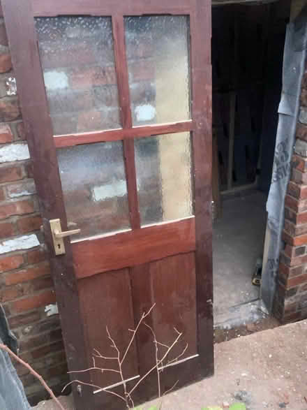 Photo of free Solid wood glazed back door (Stalybridge SK15) #1