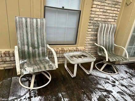 Photo of free Patio chairs and table (Wolverine Lake) #1
