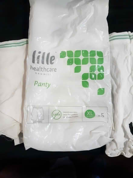 Photo of free 5 x unused fixation pants X Large (green stripe), washable (Sprowston NR3) #1