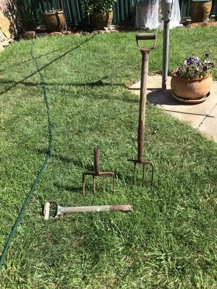 Photo of free Old Garden Forks (Woden) #1