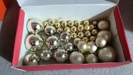 Photo of free Box of mixed gold baubles (Woodford IG8) #1