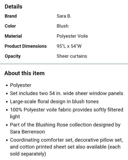 Photo of free Pink n white sheer curtain panels (Jamaica new york) #1