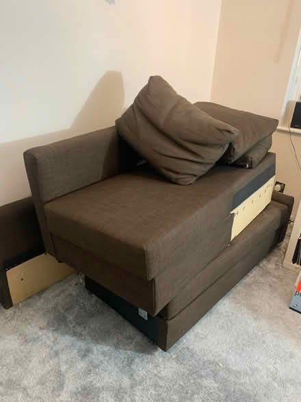 Photo of free IKEA sofa bed, brown, disassembled (South Croydon) #1