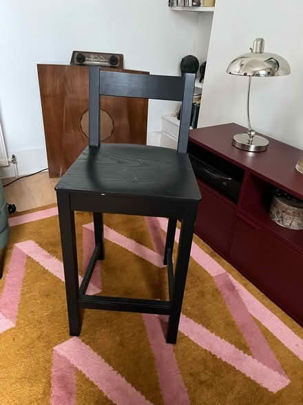 Photo of free Black wood bar chair (N7 Liverpool Road) #1