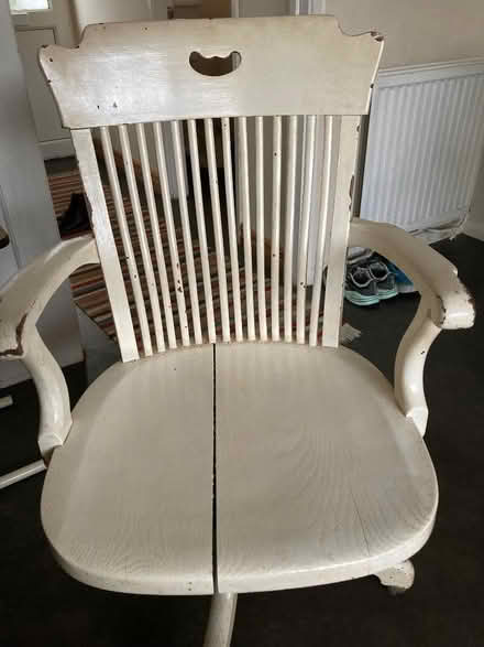 Photo of free Wooden desk chair (Bugbrooke) #1