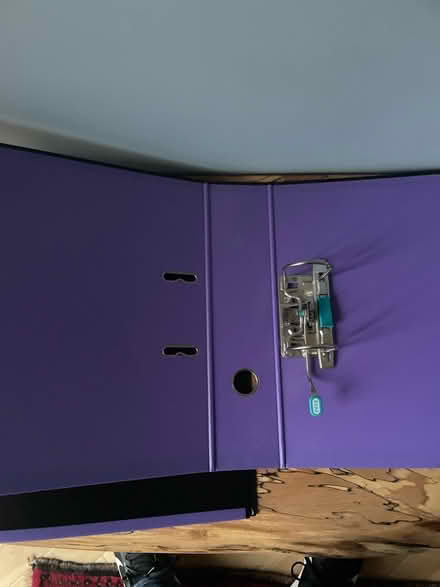 Photo of free 2 black purple A4 lever arch files (Kettering NN15) #2